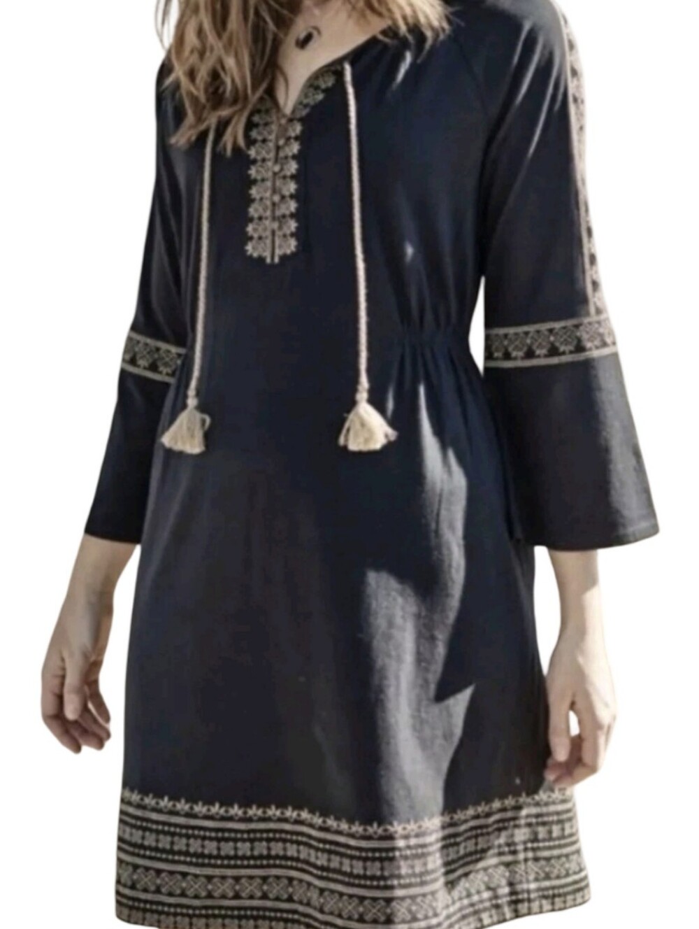 J. Jill Size L Boho Embroidered Dress Size L